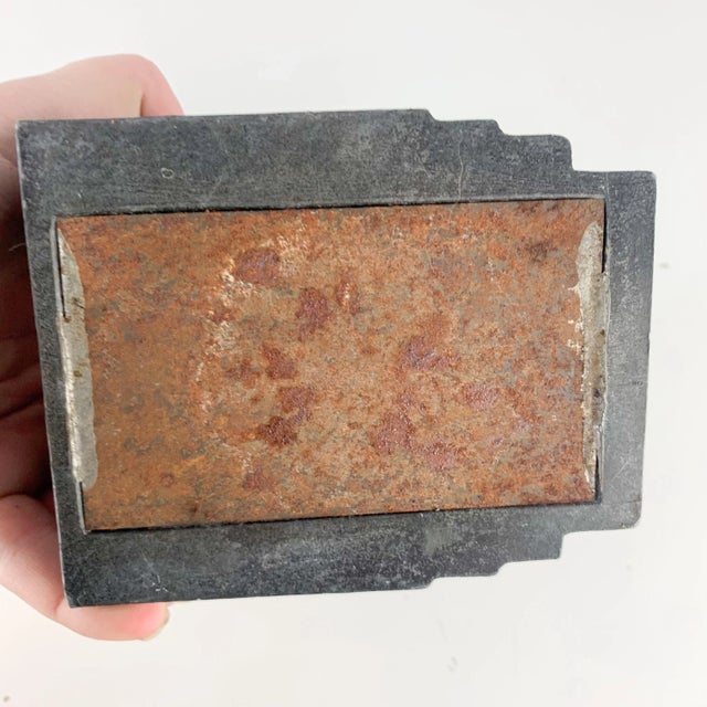 Vintage Pair Cast Metal Borzoi Ronson Black Dog Figure Bookends Art Deco Bronze For Sale - Image 4 of 12