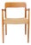 Danish Model 56 Armchair in Oak and Handwoven Seat by Niels Otto Møller for J.L. Møllers, 1950s For Sale