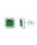 AGL Certified Minor Traditional 5 Carat Colombian Emerald Diamond Stud Earrings For Sale - Image 4 of 18