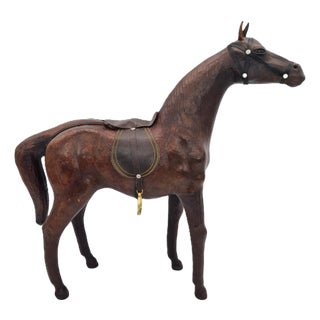 Horse Figurine with Leather, 1960s For Sale