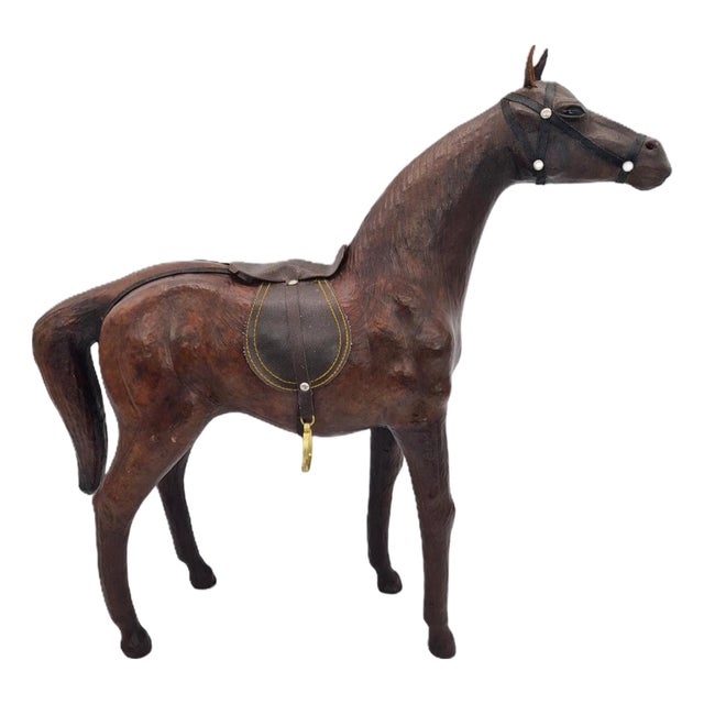 Horse Figurine with Leather, 1960s For Sale