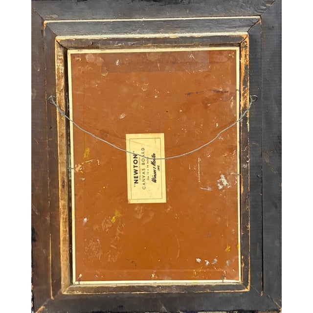 Wood American 1940's Oil Painting - Still Life Floral, Signed, Tortoise Shell Finish Painted Frame For Sale - Image 7 of 7