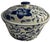 This piece is hand-painted in underglaze blue with the popular "Mansfield" pattern, which features a large peony spray and...