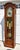 Vintage Daneker Grandfather Clock Cherry Moon Phase Chime Beveled Glass For Sale - Image 4 of 18