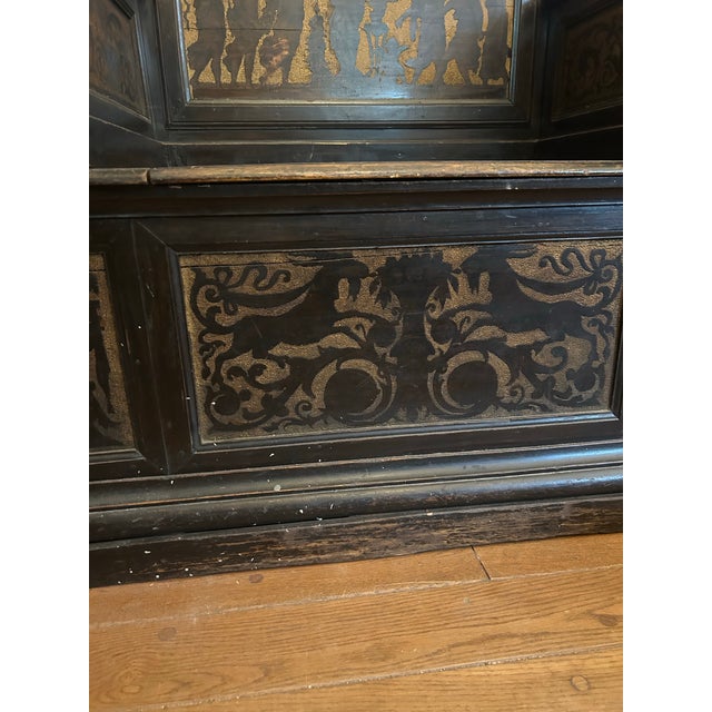 Rustic European 19th Century Italian Walnut Entryway Bench For Sale - Image 3 of 8
