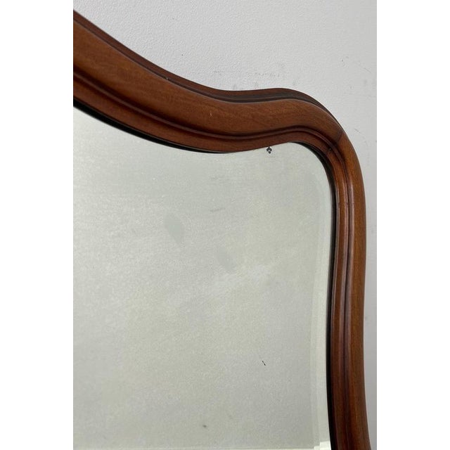 Wood Antique French Walnut Ornate Wall Mirror For Sale - Image 7 of 11
