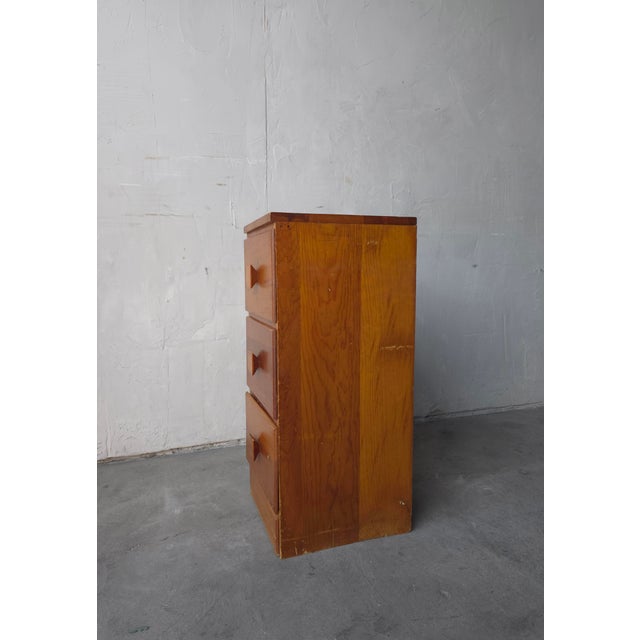 1960s Small Vintage Craftsman Made Drawered Cabinet For Sale - Image 5 of 10