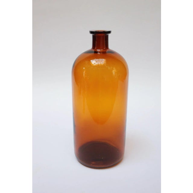 1930s Vintage American Amber Glass Apothecary/Medicine Bottle For Sale - Image 5 of 13
