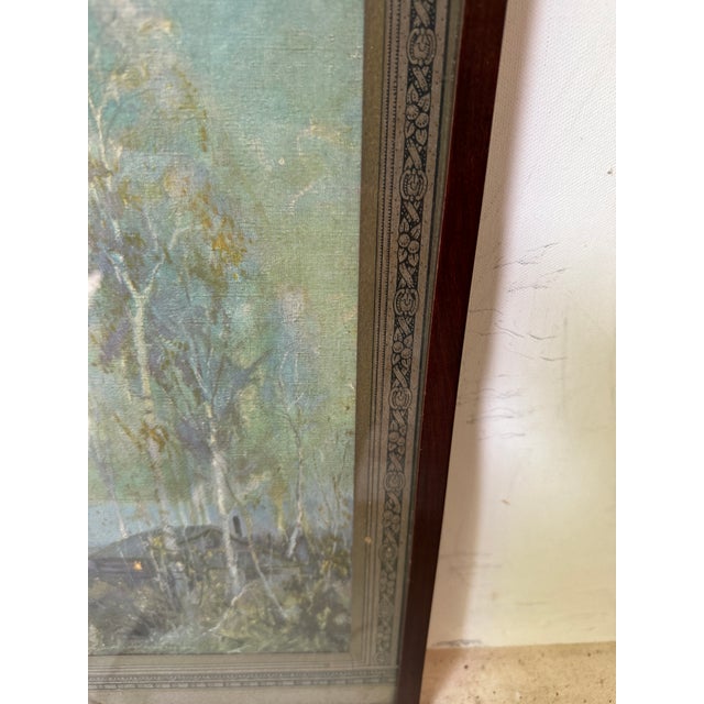 1970s Framed Print of Tree and Cabin For Sale - Image 4 of 9