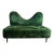Mid Century Emerald Color Settee/ Sofa Style Cesare Lacca For Sale