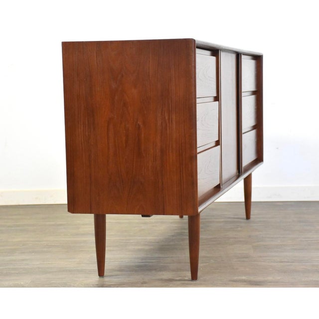 Mid-Century Modern 1960s Danish Modern Teak Sideboard Credenza by Danflex Systems For Sale - Image 3 of 4
