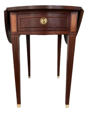 Mahogany Drop Leaf Pembroke Table by Baker Furniture
