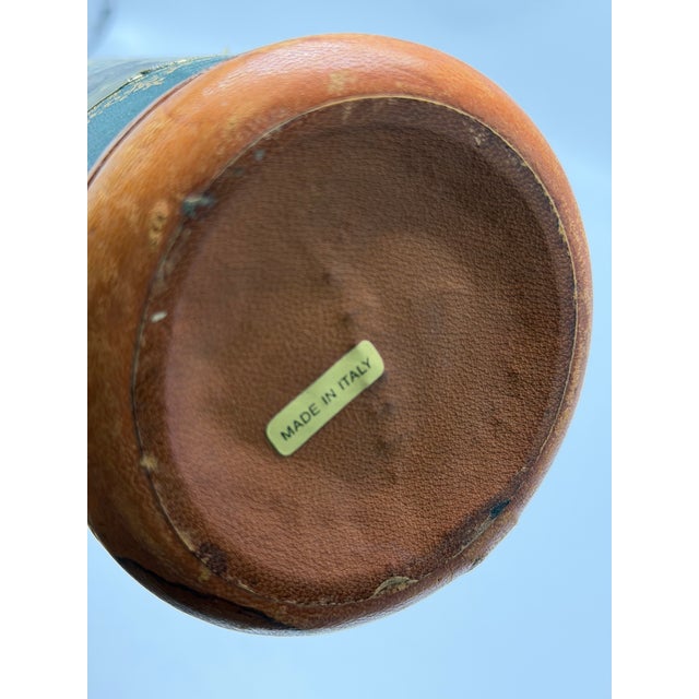 Vintage Italian Leather Bottle For Sale In Charleston - Image 6 of 11