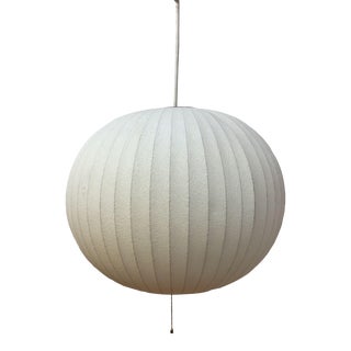 Vintage Mid Century Modern George Nelson Ball Pendant Bubble Lamp For Sale