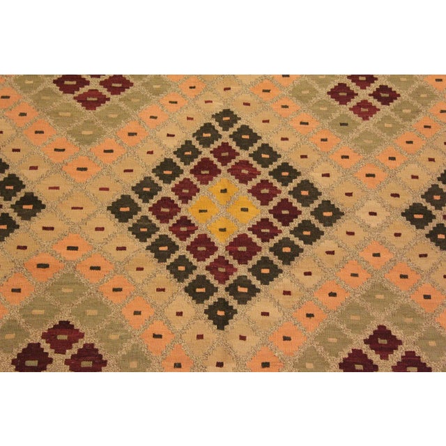 Textile 1980s 1980s Rustic Kilim Tan Beige Wool Rug - 5'4" X 6'8" For Sale - Image 7 of 7