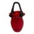 Vintage Block Crystal "Jennifer" Blown Glass Strawberry Purse Vase For Sale