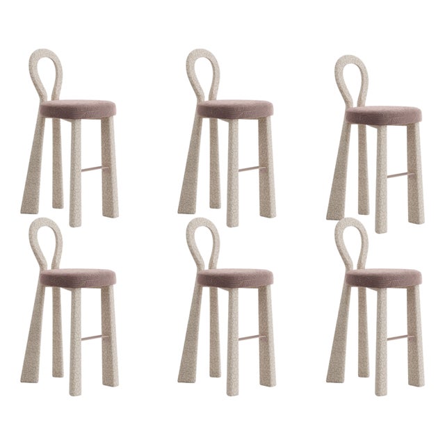 Mary III Bar Chairs by Ottiu, Set of 6 For Sale