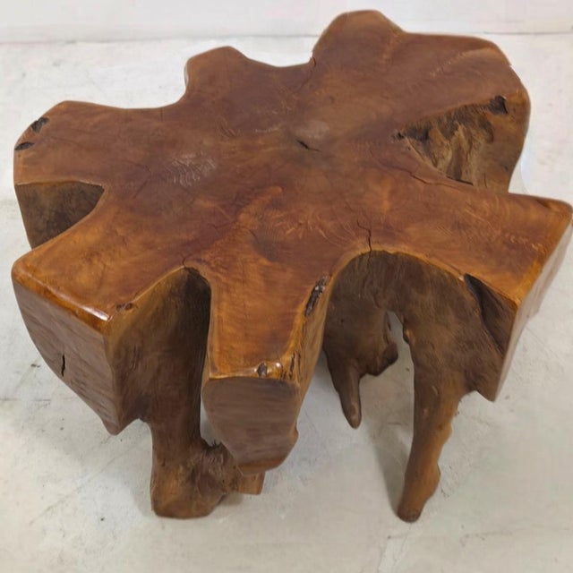 Vintage Heavy Teak Root Table, 1970s For Sale - Image 4 of 6