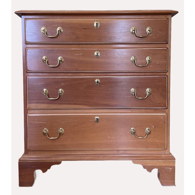 For sale is a beautiful matching pair of authentic Harden Furniture solid cherry 4-drawer chests in the classic Georgian /...