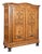 19th Century Highly Inlaid Marquetry 2 Door Armoire For Sale