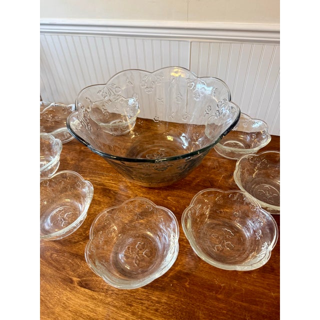 Mid-Century Modern Savannah Salad Bowl and Set of Eight Serving Bowls For Sale - Image 3 of 12