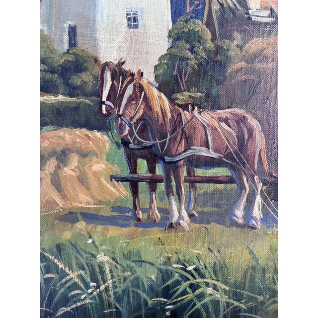 European Artist, Countryside Landscape, 1970s, Oil Painting For Sale - Image 6 of 15