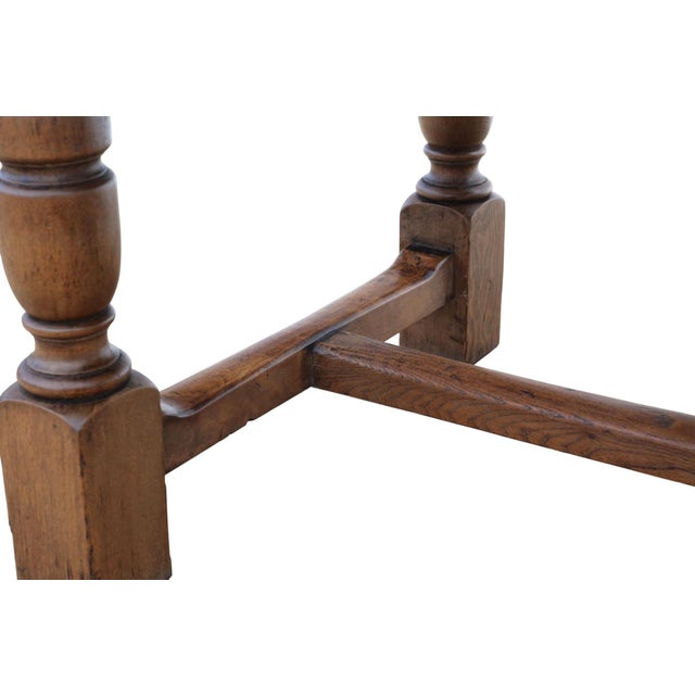 Wood Antique Oak Refectory Kitchen Dining Table, 1890s For Sale - Image 7 of 9