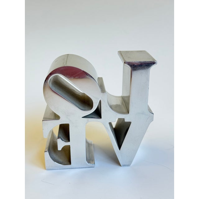 Pop Art 1970s Pop Art Robert Indiana Love Sculpture Paperweight For Sale - Image 3 of 9