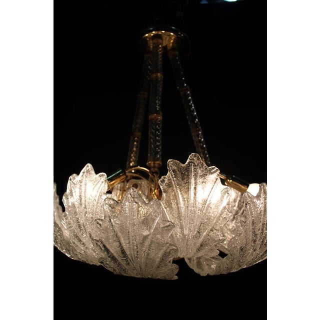 Italian Flower Ceiling Light in Murano Glass & Metal, 1970s For Sale - Image 13 of 18