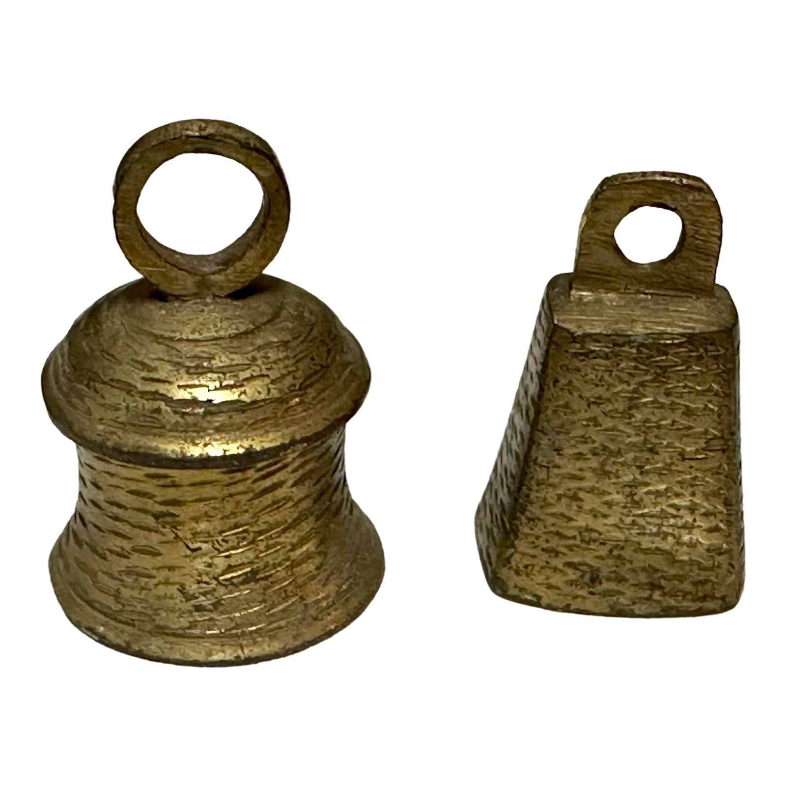 Vintage Mid 20th Century Solid Brass Animal Bells- Set of 2 | Chairish