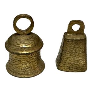 Vintage Mid 20th Century Solid Brass Animal Bells- Set of 2