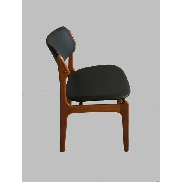 Brown Teak Dining Chairs by Erik Buck, Customizable Reupholstery, 1960s, Set of 10 For Sale - Image 8 of 10