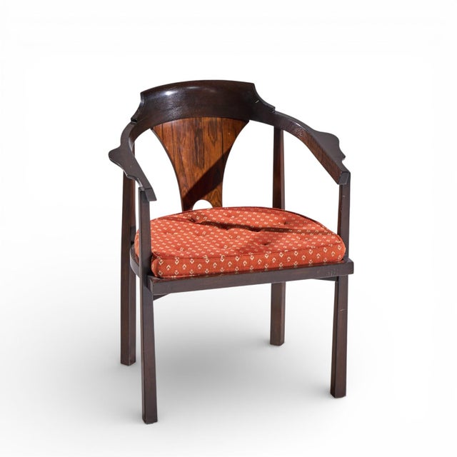 Edward Wormley for Dunbar Model 935 Walnut and Rosewood Chairs - Set of 8 For Sale - Image 10 of 11