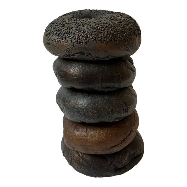 Hanna Liden "Everything" Miniature Bagel Sculpture For Sale