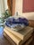 Antique English Flow Blue Covered Tureen | Staffordshire Serving Dish | Attributed Adams & Son | Victorian Transferware For Sale In Chicago - Image 6 of 12