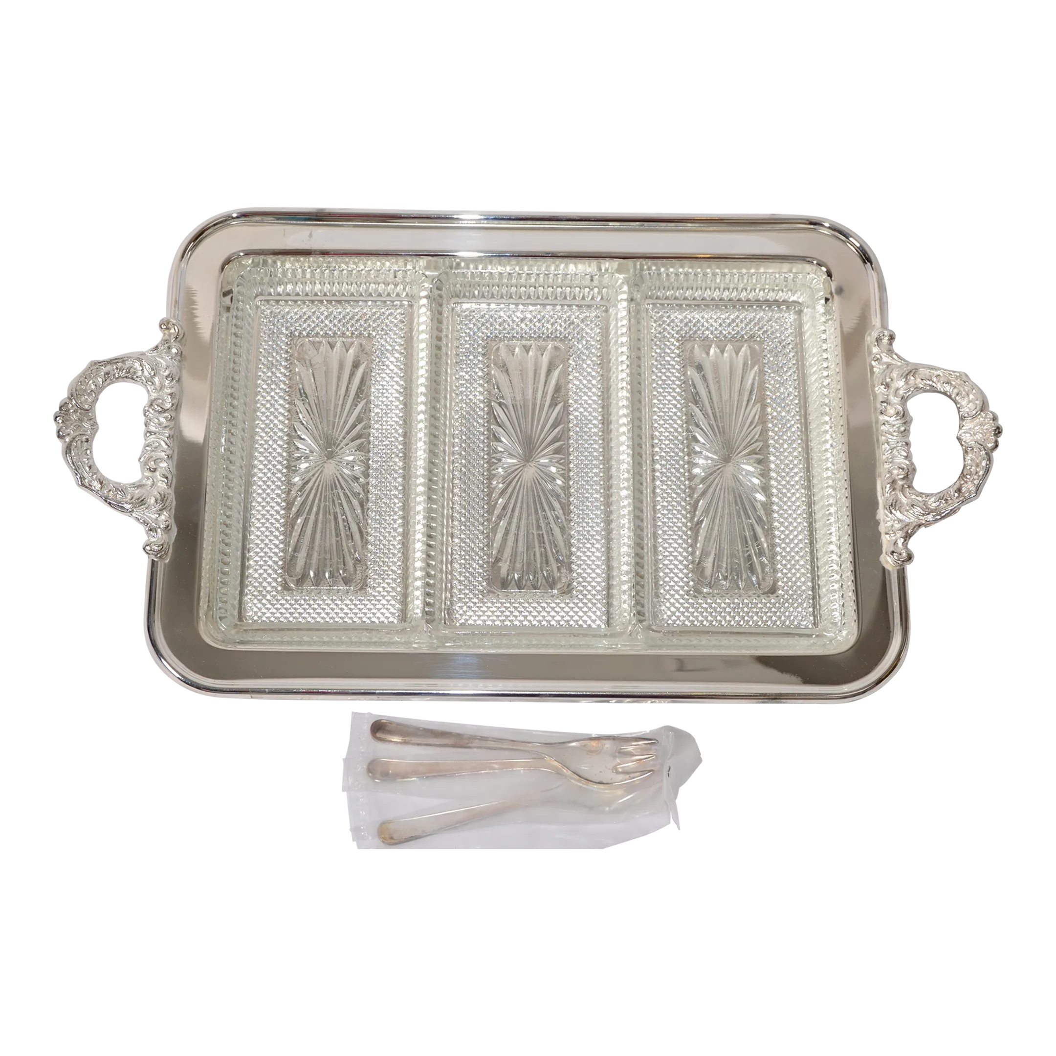 1970s Trademark Leonard Italy Silver Plate Victorian Footed