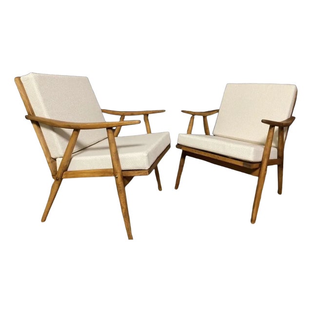 Set of Wooden Armchairs by Jaroslav Smidek for TON, 1960s For Sale