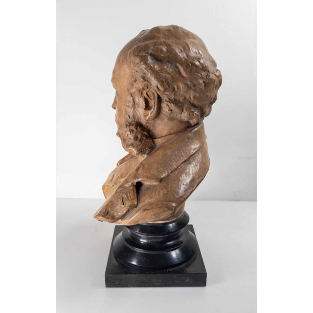 Stone 19th Century American Terra-Cotta Bust of a Gentleman by Olin Levi Warner For Sale - Image 7 of 18