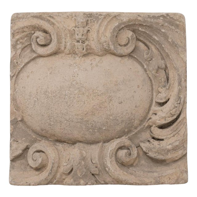 19th Century French Carved French Stone Architectural Ornament For Sale