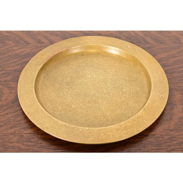 Art Deco Tiffany Studios New York Bronze Doré Charger Plate or Tray For Sale - Image 3 of 13