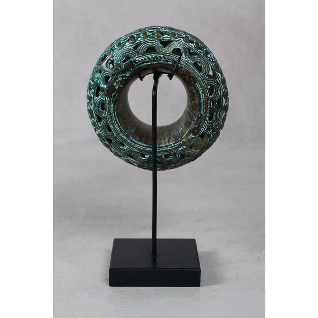 Benin Bronze Bangle on Stand For Sale - Image 3 of 6