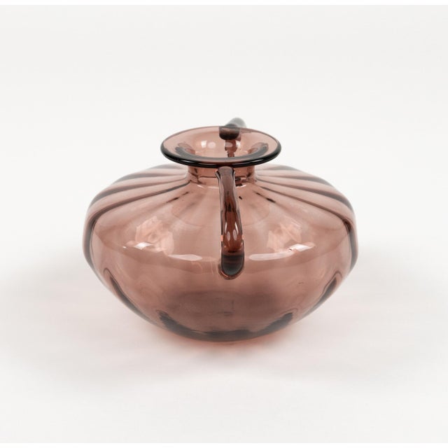 Glass Vase in Blown Glass with Handles attributed to Vittorio Zecchin, Italy, 1930s For Sale - Image 7 of 16
