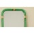 Scenographic luxury wall mirror in brass elements in green color working in "torciglione". a traditional tecnique of...