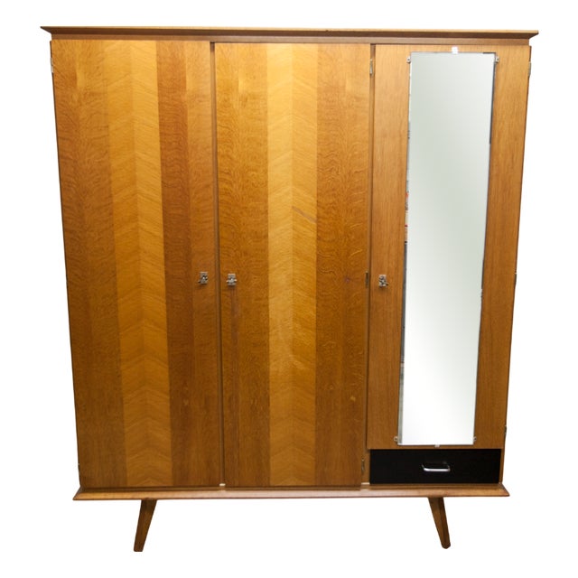 French Wardrobe with Compass Legs, 1960s For Sale