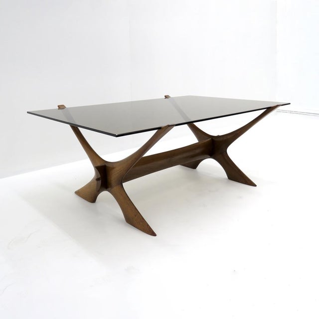 wonderful, sculptural coffee table Model No. 9/Condor by Fredrik Schriever-Abeln for Orebro Glassindustri AB, 1960’s,...
