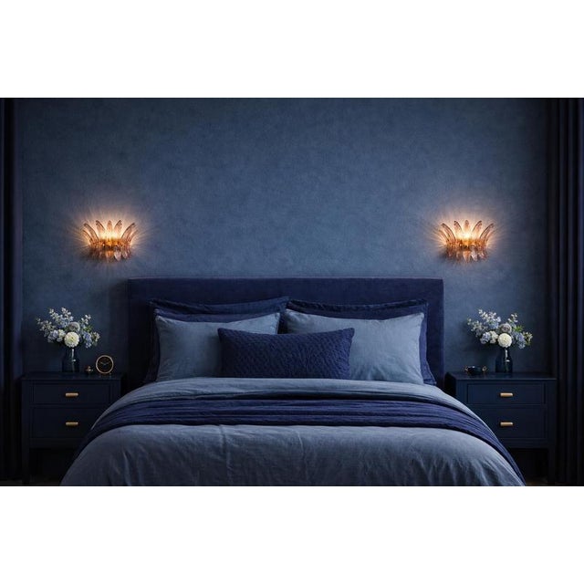 Italian Murano Glass Wall Sconces, 1990s, Set of 2 For Sale - Image 9 of 17