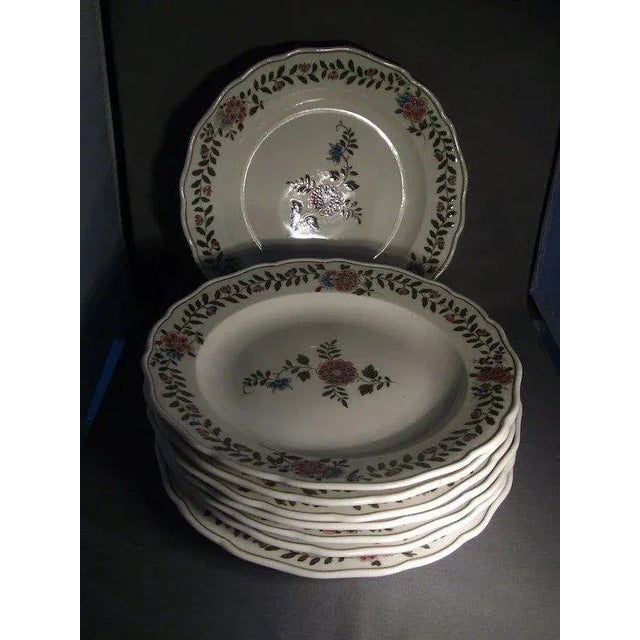 Ceramic 19th Century Continental German Meissen Porcelain Dinner Plates- Set of 8 For Sale - Image 7 of 7