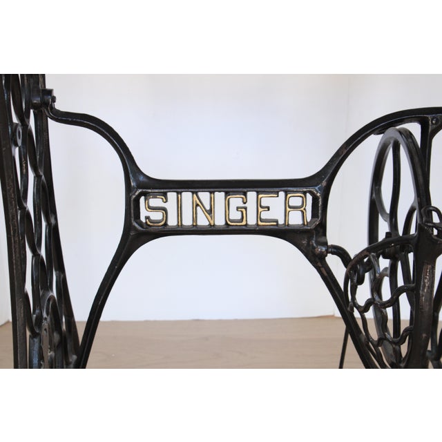 Early 20th C. Carrera Marble & Singer Sewing Machine Console For Sale In Los Angeles - Image 6 of 8