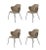 Set of 4 sand remix Lassen chairs by Lassen. Dimensions: W 58 x D 60 x H 88 cm. Materials: Textile. The Lassen chair by...
