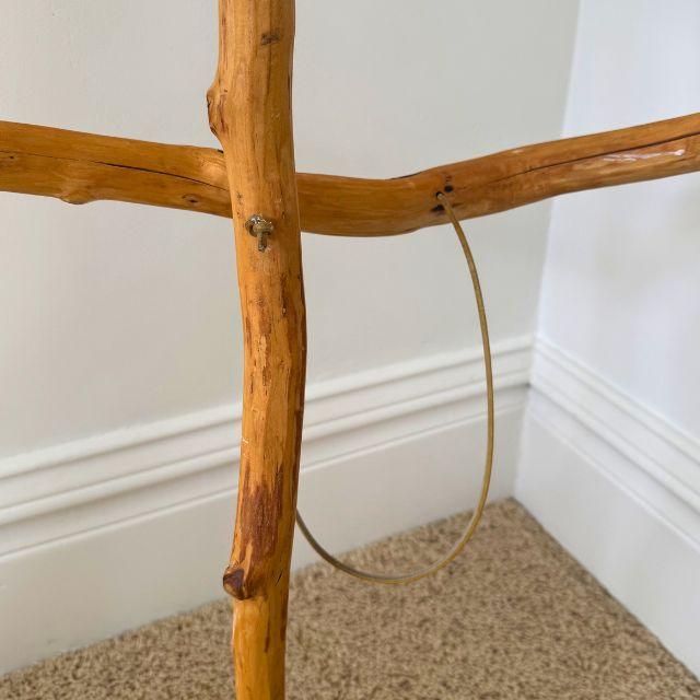 Late 20th Century Rustic Knotty Pine, Adjustable, Folding Easel - Artist-Made For Sale - Image 9 of 17